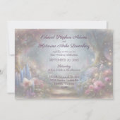 Mystisches Blumenwald - Einladung zur Hochzeit (Rückseite)