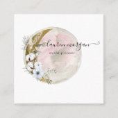 Mystisches Bohemisches Mondeleganto Quadratische Visitenkarte (Vorderseite)