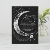 Mystisches Celestis-Brautparty Einladung (Stehend Vorderseite)