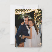 Mystisches Chic Pum Gold Star Moon Foto Hochzeit Dankeskarte (Rückseite)