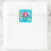 Mystisches Design Quadratischer Aufkleber (Tasche)