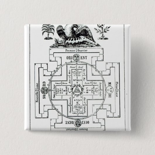 Mystisches Diagramm von Solomons Button (Vorderseite)