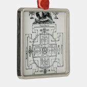 Mystisches Diagramm von Solomons Silbernes Ornament (Rechts)