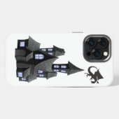 Mystisches Drachen-Schloss Nacht Haus iPhone Hülle (Rückseite (Horizontal))