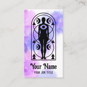 Mystisches Drittes Auge Mond spiritueller Energie- Visitenkarte