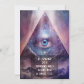 Mystisches drittes Auge, spirituell Einladung (Rückseite)