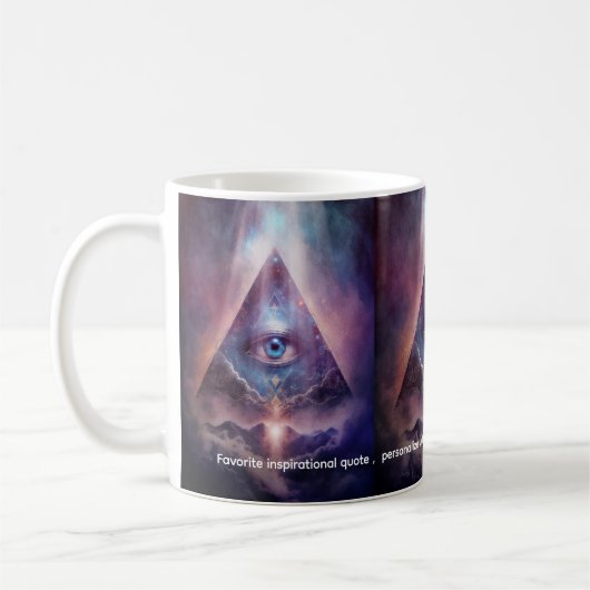Mystisches drittes Auge, spirituell Kaffeetasse (Links)