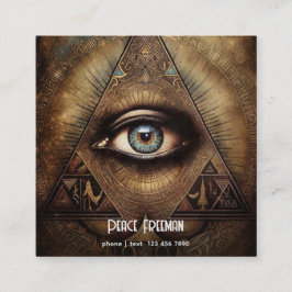 Mystisches drittes Auge, spirituell Quadratische Visitenkarte