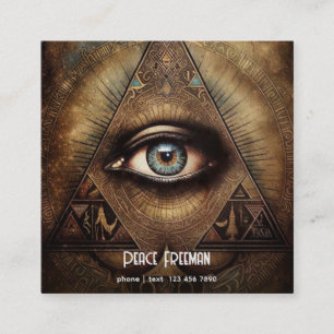 Mystisches drittes Auge, spirituell Quadratische Visitenkarte