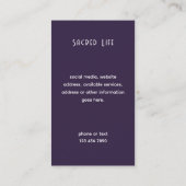 Mystisches drittes Auge, spirituell Visitenkarte (Rückseite)