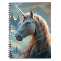 Mystisches Einhorn in verzauberten Bergen