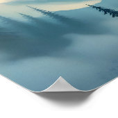 Mystisches Einhorn in verzauberten Bergen Poster (Ecke)