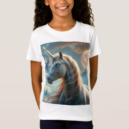 Mystisches Einhorn in verzauberten Bergen T-Shirt