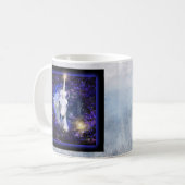 Mystisches Einhorn Pferd SHAFIRE Kaffeetasse (Vorderseite Links)