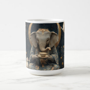 Mystisches Elephant Tee Party unter dem Halbmond Kaffeetasse