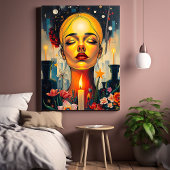 Mystisches Frauenbild Leinwanddruck