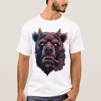 Mystisches gehörntes Bär-T-Shirt  T-Shirt