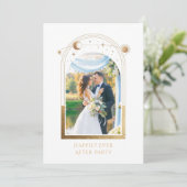 Mystisches Glück für immer nach Hochzeit Einladung (Stehend Vorderseite)