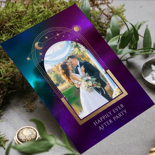 Mystisches Glück für immer nach Hochzeit Einladung
