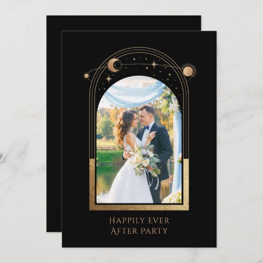 Mystisches Glück für immer nach Hochzeit Einladung (Vorne/Hinten)