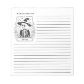 Mystisches Gotisches Schwarz-Weiß-Tarot Notizblock (Vorderseite)