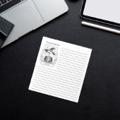 Mystisches Gotisches Schwarz-Weiß-Tarot Notizblock