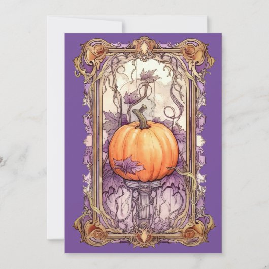 Mystisches Halloween-Tarot Feiertagskarte (Vorderseite)