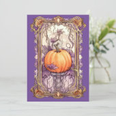 Mystisches Halloween-Tarot Feiertagskarte (Stehend Vorderseite)