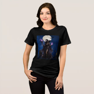 Mystisches Hexen-Halloween-Mond-T-Shirt Tri-Blend Shirt