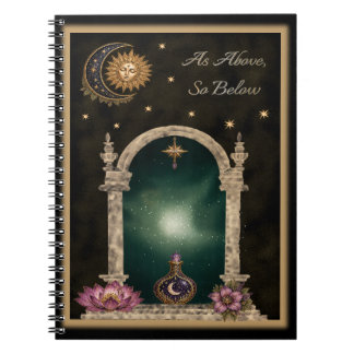 Mystisches Hexenportal - Himmelsnotizbuch Notizblock