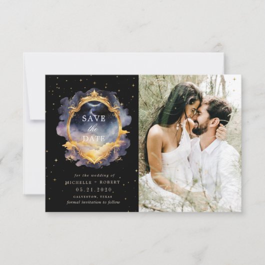 Mystisches HimmelsFoto Save the Date Einladung (Vorderseite)