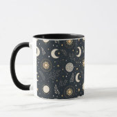 Mystisches himmlisches Mondmuster Tasse (Links)
