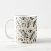 Mystisches himmlisches Mondsternenmuster Kaffeetasse (Links)