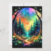 Mystisches Holz zum Geburtstag verzaubert Einladung (Rückseite)