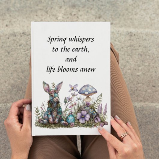 Mystisches Kaninchen mit Pilzen Notizblock