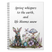 Mystisches Kaninchen mit Pilzen Notizblock (Vorderseite)