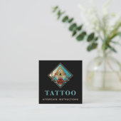 Mystisches kosmisches Auge Tattoo Aftercare Instru Quadratische Visitenkarte (Stehend Vorderseite)