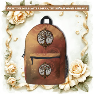 Mystisches Leben des Baumes Bedruckter Rucksack