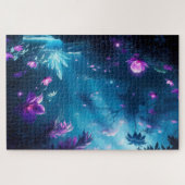 Mystisches Leichtblühen - verzauberter Blumenwald Puzzle (Horizontal)