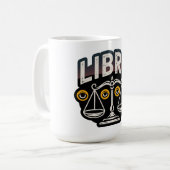 Mystisches Libra-Sternzeichen-Emblem Kaffeetasse (Vorderseite Links)