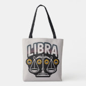 Mystisches Libra-Sternzeichen-Emblem Tasche (Rückseite)