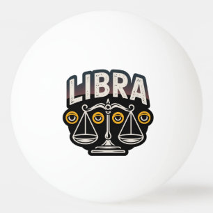 Mystisches Libra-Sternzeichen-Emblem Tischtennisball