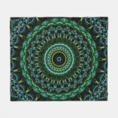 Mystisches Mandala Fleecedecke (Vorderseite (Horizontal))