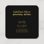 mystisches Mandaladesign in lebhaften Farben Quadratische Visitenkarte (Rückseite)