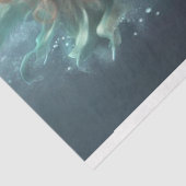 Mystisches Meerjungfrau-Seepferd im Meeresgrund Seidenpapier (Ausschnitt)