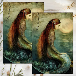 MYSTISCHES MERMAID DECOUPAGE TISSUPAPIER SEIDENPAPIER