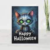 Mystisches Mit Augen Katzen Halloween verzauberter Karte (Vorderseite)