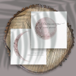 Mystisches Moon Blush Pink Elegant Quadratische Visitenkarte