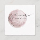 Mystisches Moon Blush Pink Elegant Quadratische Visitenkarte (Vorderseite)