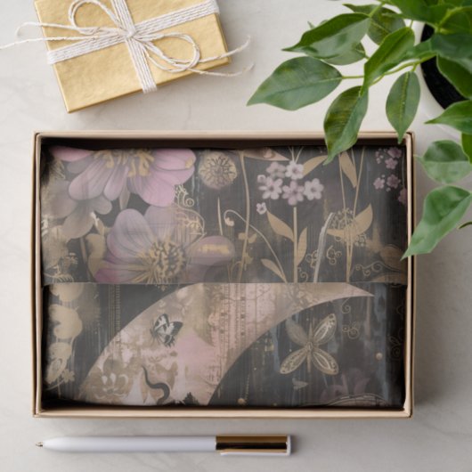 MYSTISCHES MOON- UND MOTH-DECOUPAGE-TISSUPAPIER SEIDENPAPIER (Geschenk)